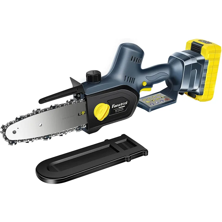 FANZTOOL 20V Akku Handsäge, Kettensäge mini 1,8 kg, EC-Motor, 3Ah Akku mit Ladekabel, 8 Zoll Sägekette, Autoschmierung