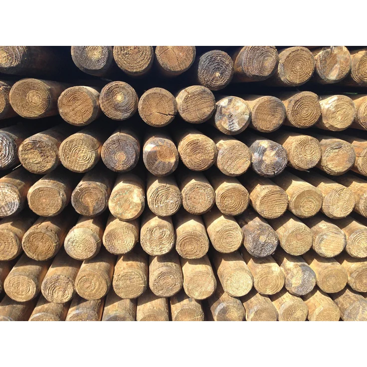 1 Stk HOLZPFAHL Rungpfahl 6cm Ø x 175cm, Baumpfahl für Zaun Gartenzaun – Bild 4