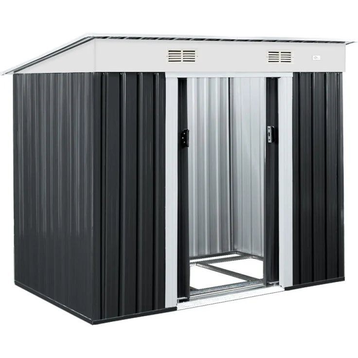 Deuba Gerätehaus Metall verzinkt 3,35m³ Anthrazit – Bild 1