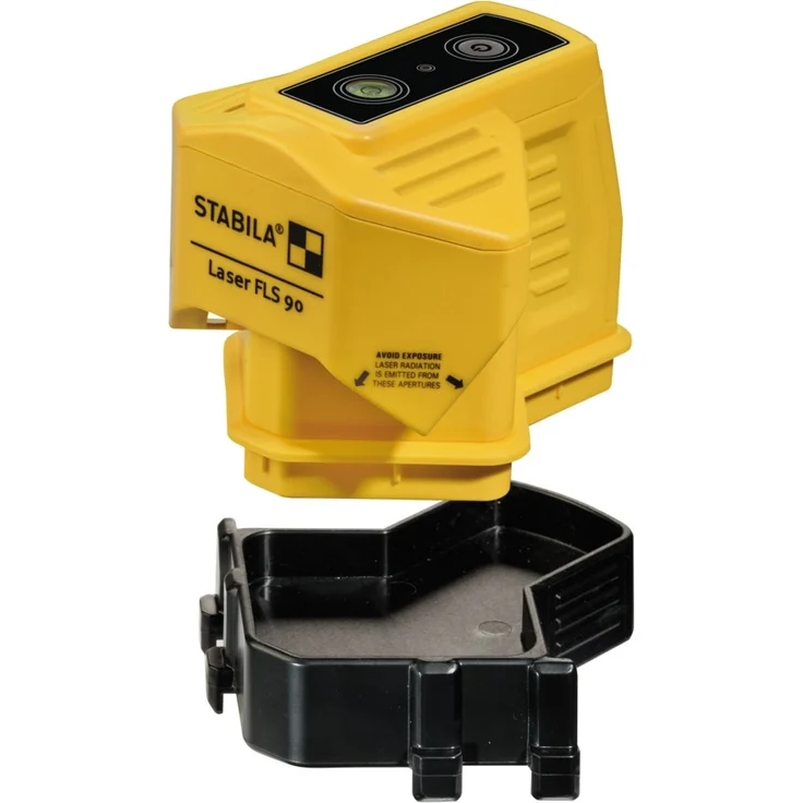 STABILA Bodenlinien-Laser FLS 90, exakter 90-Grad-Winkel am Boden, Reichweite Laserlinie 15 m, Schutzklasse IP 54, Umsteck-Sockel, Zielplatte, Tasche – Bild 5