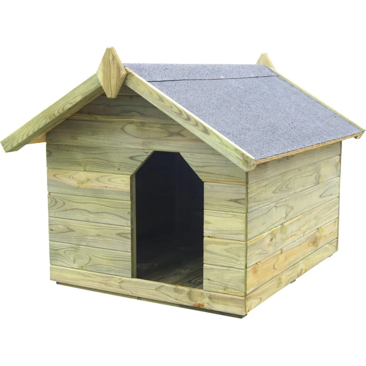 vidaXL Hundehütte mit Dach Imprägniertes Kiefernholz – Bild 1