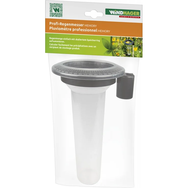 Windhager Regenmesser Memory 24 cm, transparent