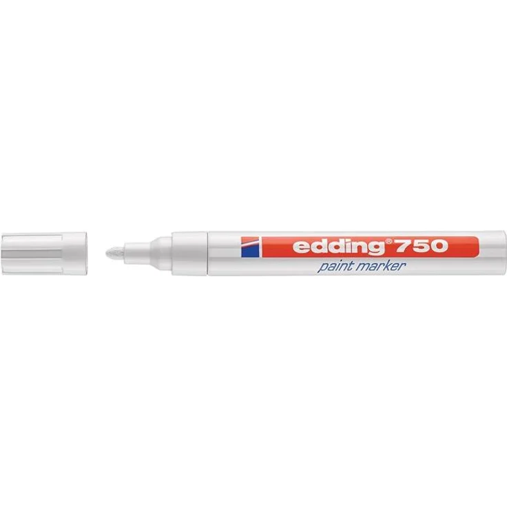 Edding Lackmarker 750 weiß Strich-B.2-4mm Rundspitze EDDING VE: 10 – Bild 1