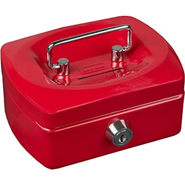 Idena 50032 Geldkassette Mini, 125 x 95 x 60 mm, Rot – Bild 1