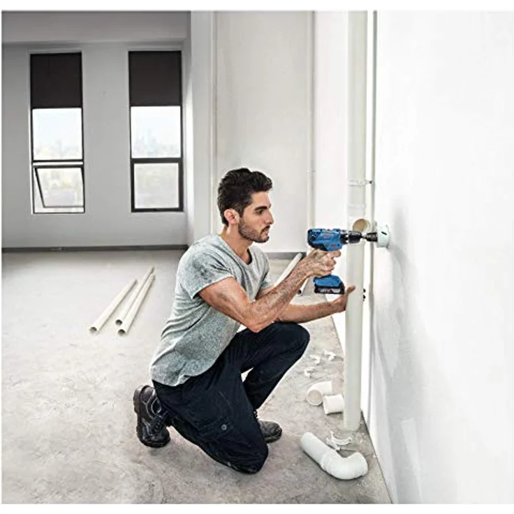 Bosch Professional 18V System Akku Schlagbohrschrauber GSB 18V-21 (2x 2,0 Ah Akku,40tlg. Zubehör Set,in L-BOXX) – Bild 7
