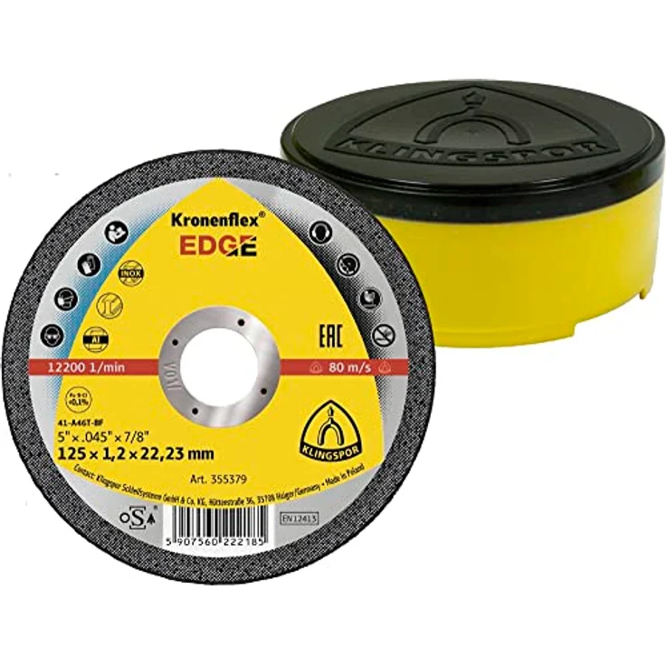 Trennscheibe Klingspor EDGE für Inox, Stahl & Aluminium Ø 115 x 1,2 x 22 mm