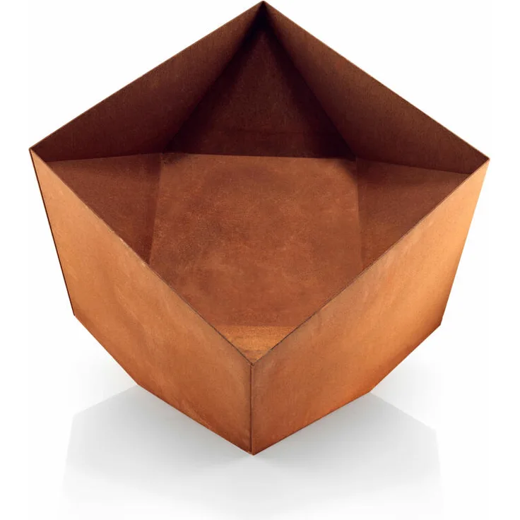 Eva Solo FireCube Gartenkamin, Garten Kamin, Feuerstelle, Holzofen, Gartenofen, Cortenstahl, H 45.2 cm, 571144