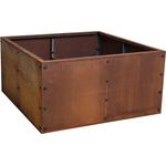 ESTEXO Hochbeet Pflanzbeet Edelrost 80x80x40 cm Pflanzkasten Blumenkasten Blumenbeet - Preisvergleich