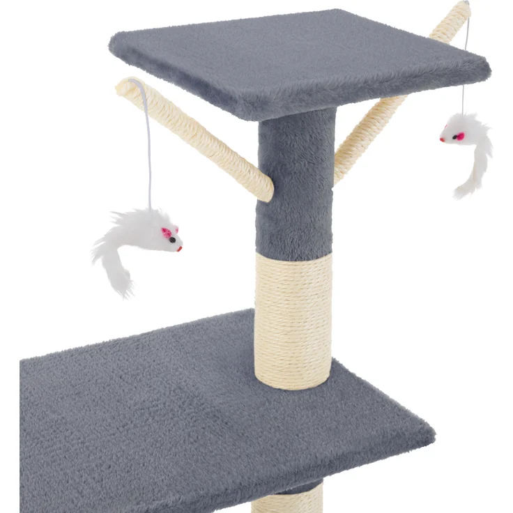 tectake Kratzbaum Dominik 144cm - grau – Bild 4