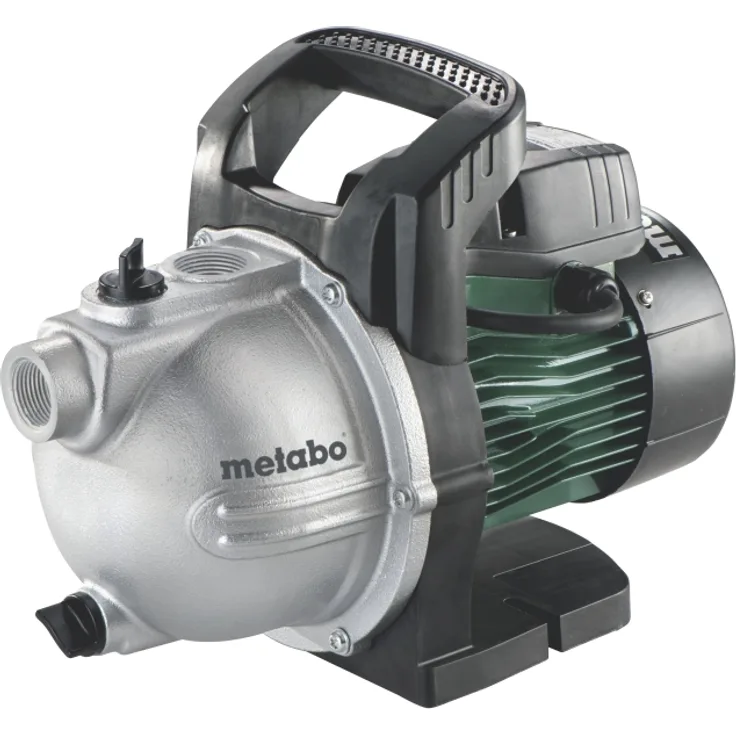Metabo P 4000 G Gartenpumpe (600964000) Karton 1100 W, 4000 l/h, Max. Förderhöhe: 46 m 4,6 bar Ansaughöhe 8 m geeignet für Gartenbewässerung mit 1 bis 3 Regnern