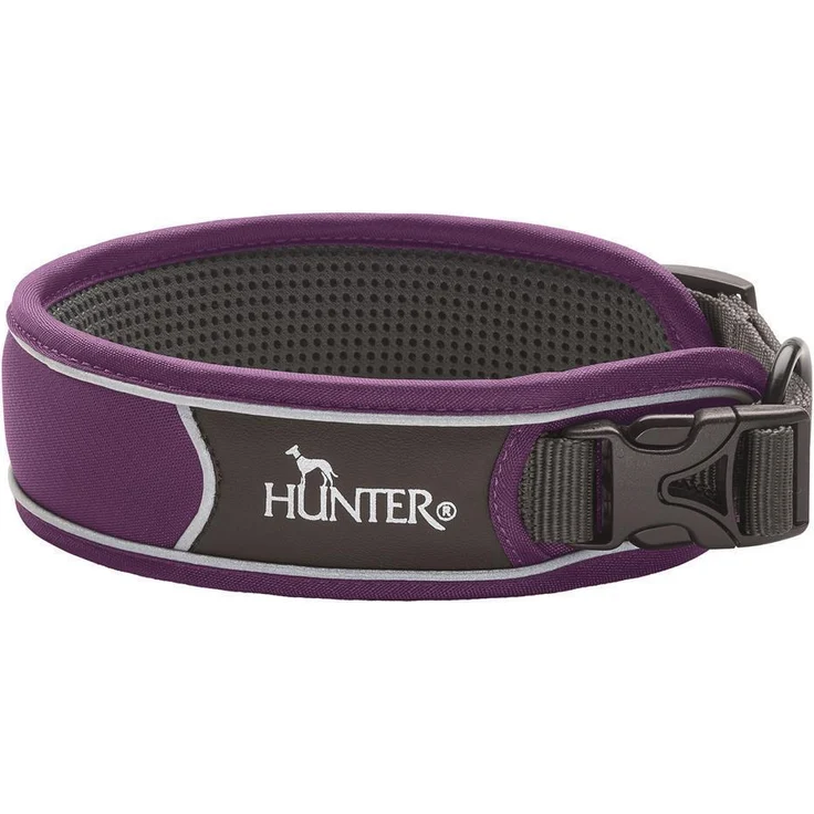 Hunter Hunde-Halsung Divo violett-grau S – Bild 1