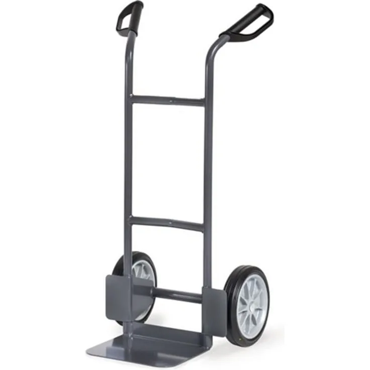 fetra Stahlrohrkarre Tragkraft 200kg ESD schiefergrau, RAL 7015 m.ESD-Vollgummiräder 260 x 56 mm
