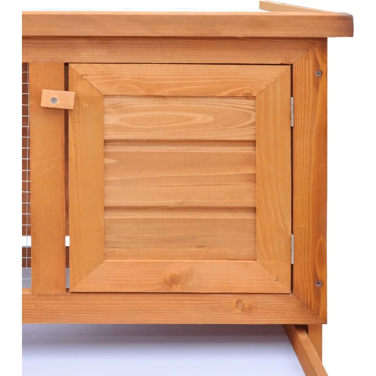 vidaXL Kaninchenstall Kleintierhaus Hasenstall 1 Ebene Holz – Bild 3