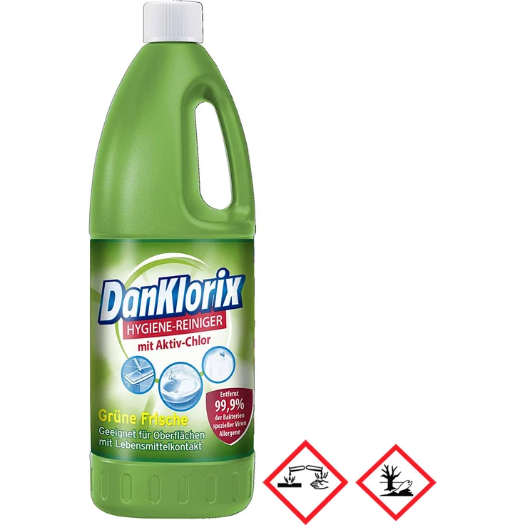 Dan Klorix Hygienereiniger Grüne Frische mit Aktiv Chlor 1500ml – Bild 1