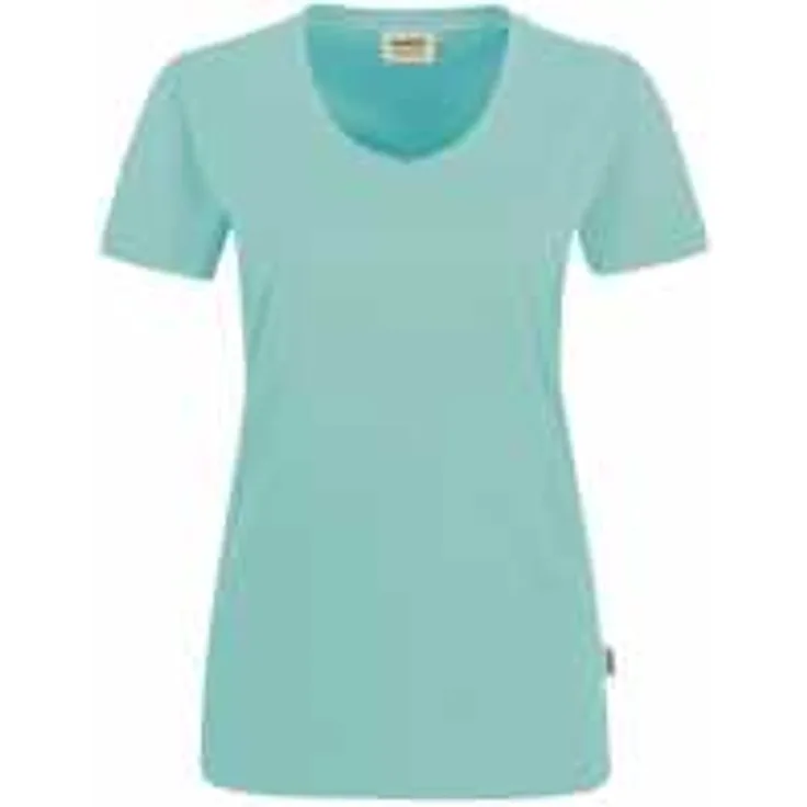 HAKRO Damen V-Shirt Mikralinar 181, eisgrün, 3XL