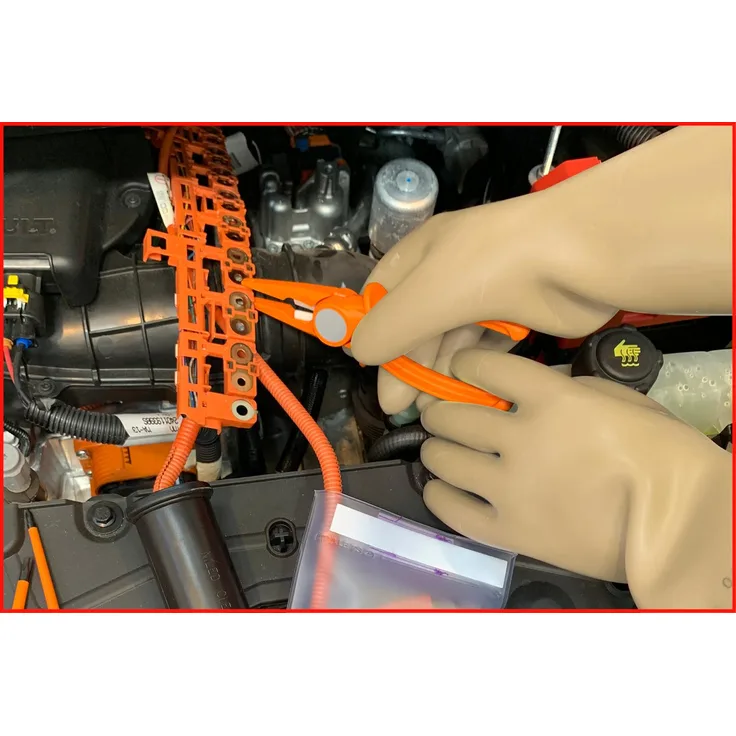 KS TOOLS Elektriker-Schutzhandschuh mit Schutzisolierung, Größe 12, Klasse 00, weiß