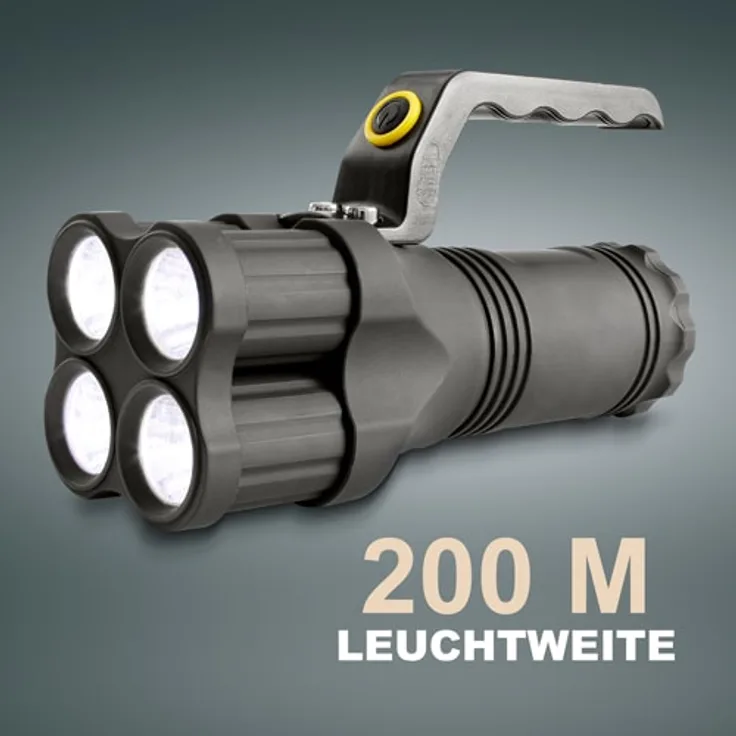Eaxus Taschenlampe mit 4 LEDs und Griff 100 lm 0,5 W batteriebetrieben Eaxus