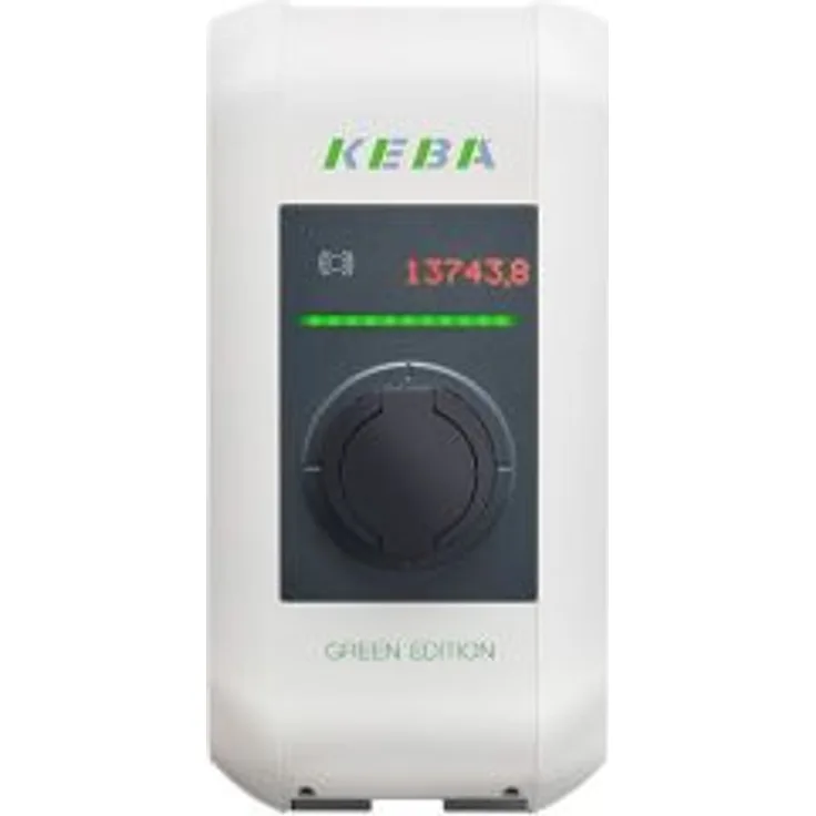 Keba Wallbox P30 c-Serie Green edition 22 kW mit Ladebuchse Typ 2 RFID (121919)