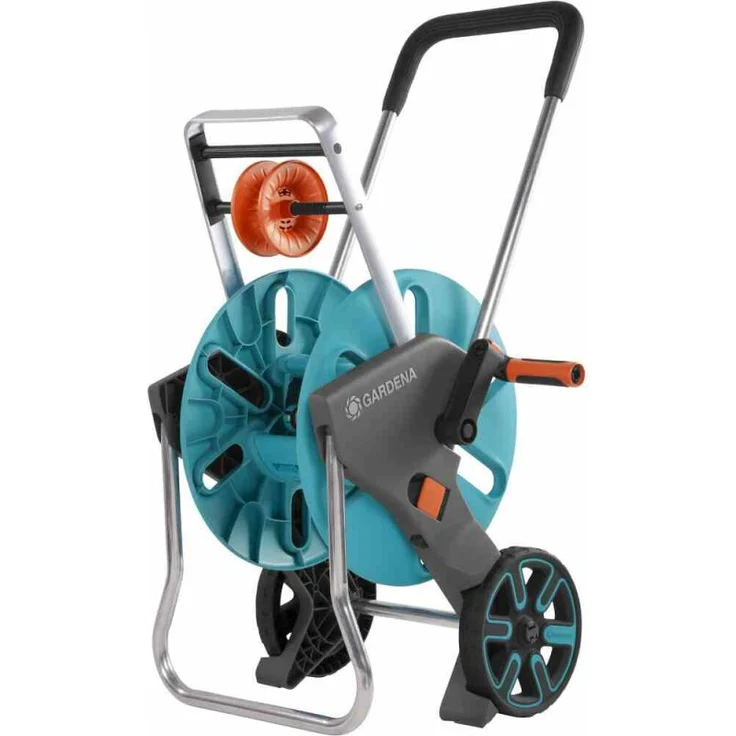 GARDENA Schlauchwagen CleverRoll M Easy: Schlauchwagen mit bis zu 60 m Kapazität, besonders standfest, mit komfortabler Schlauchführung in robustem Metallrahmen, Nachtropfstopp, werkzeuglose Montage (18515-20) – Bild 7