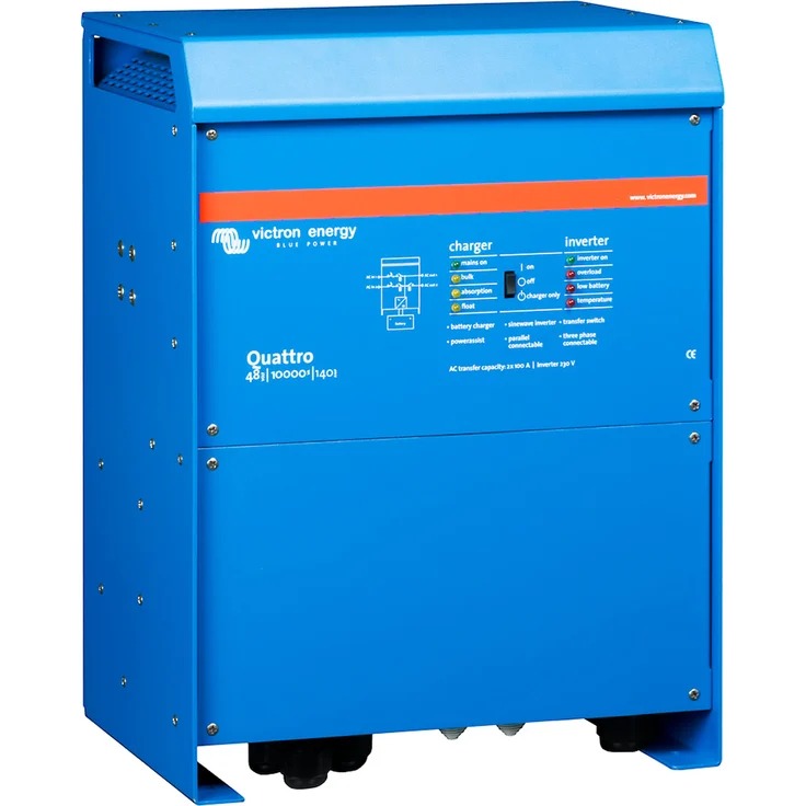 Victron Quattro 24/8000/200 24V 230V 6500W Sinus Wandler 220A Batterielader – Bild 2