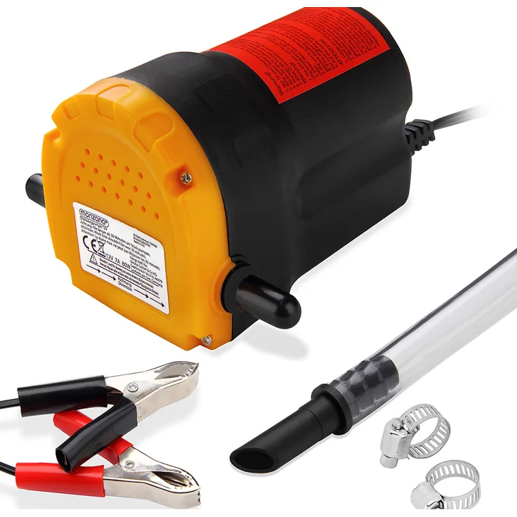 Monzana Ölabsaugpumpe 12V 80 Watt 5l-min - Ölpumpe Absaugpumpe Pumpe Dieselpumpe Öl elektrisch