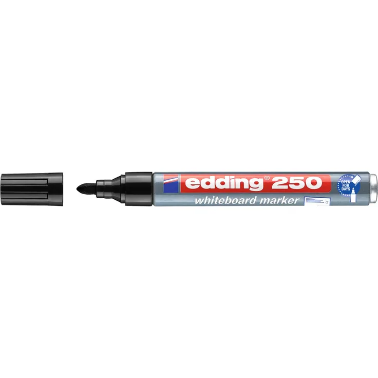 Edding Whiteboardmarker 250 schwarz Strich-B.1,5-3mm Rundspitze EDDING VE: 10