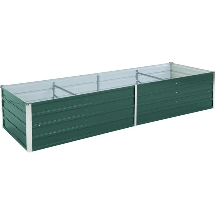 ESTEXO Metall Blumenbeet Hochbeet 320x80x77 cm Grün Pflanzbeet Gemüsebeet Pflanzkasten