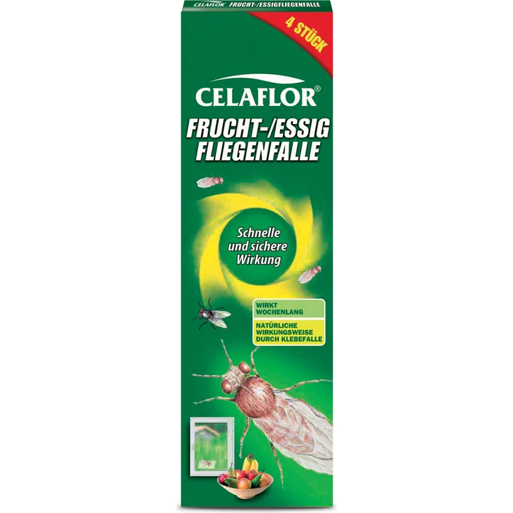SUBSTRAL Celaflor Frucht-Essigfliegenfalle, 4 Stück
