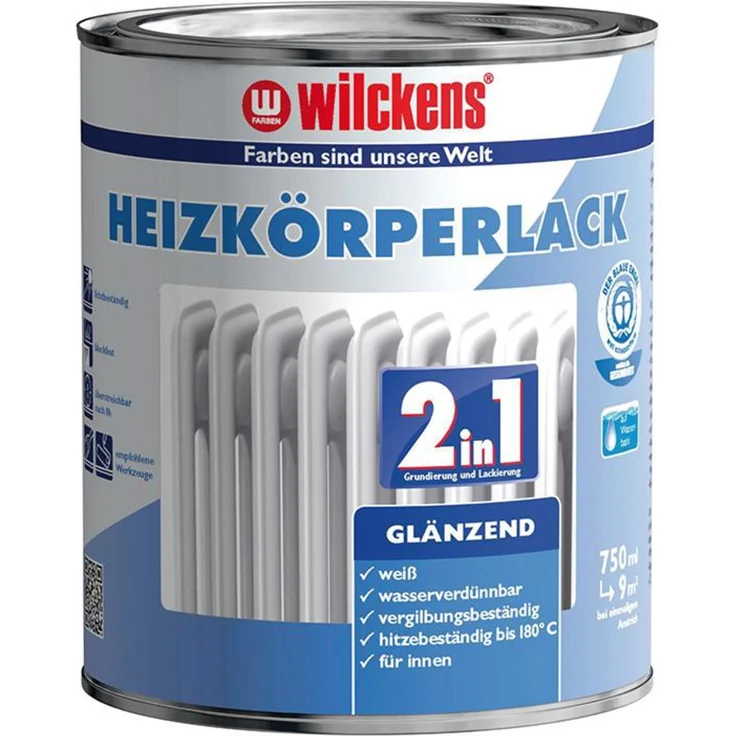 Wilckens Wilckens Heizkörperlack 2in1 750 ml (Farben und 2in1 wasserverdünnbar Lacke) – Bild 1