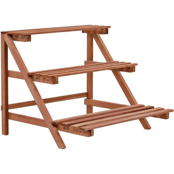 VidaXL 3-Tier Pflanzenständer Zedernholz 48x45x40 cm