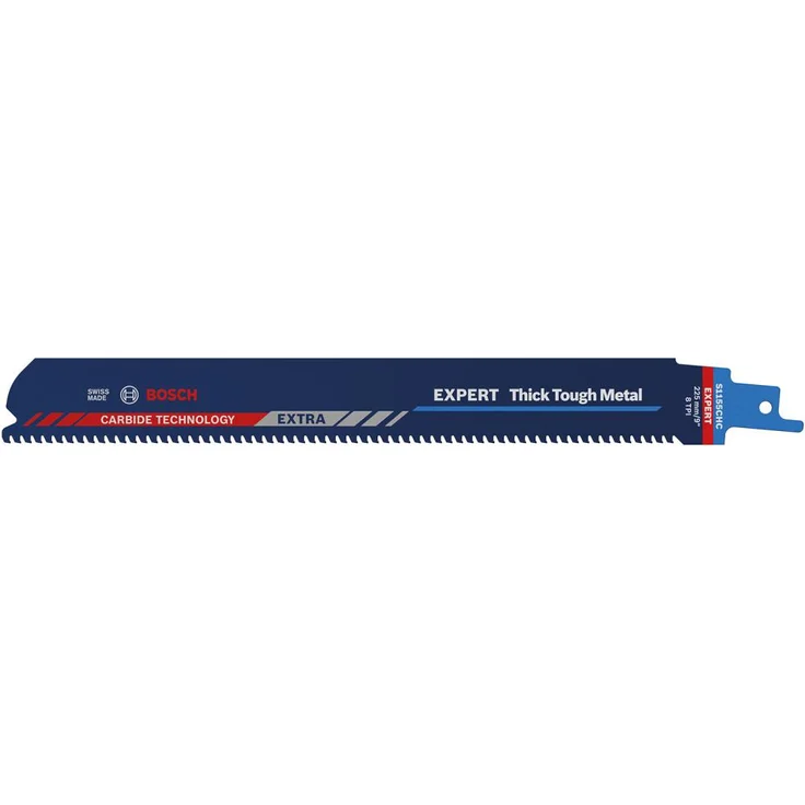 Bosch Säbelsägeblatt Expert Thick Tough Metal Länge 225 mm Breite 25 mm Zahnteilung TPI 8 3 mm S-Schaft – Bild 2
