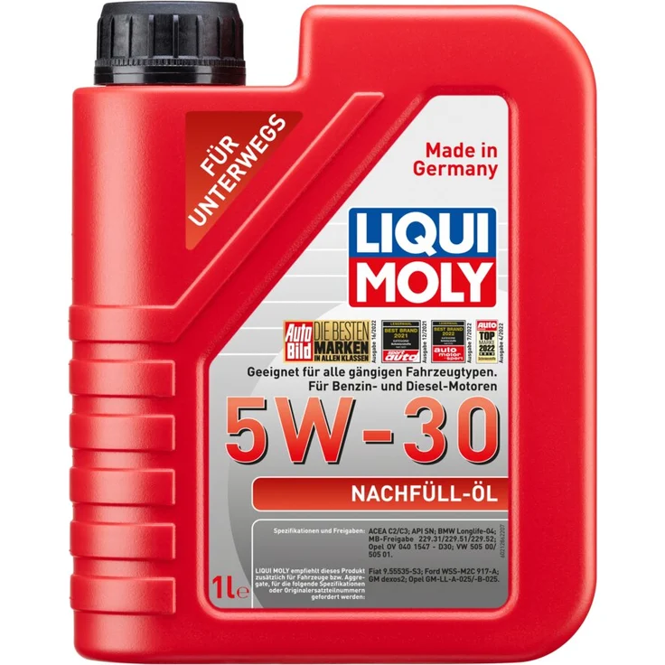 LIQUI MOLY Nachfüll-Öl 5W-30 21286 Nachfüllöl Motoröl Motorenöl Öl 1 Liter – Bild 1