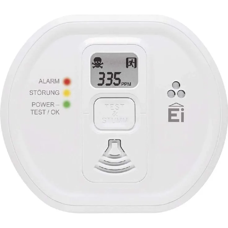 Ei Electronics Ei208D-3X179 Kohlenmonoxid-Melder inkl. 10 Jahres-Batterie batteriebetrieben detektiert Kohlenmonoxid
