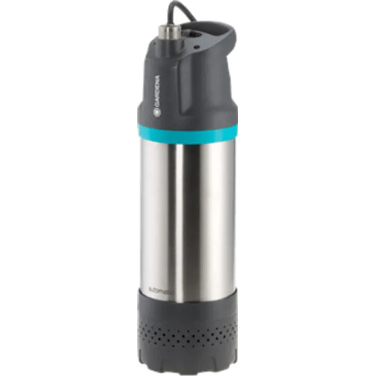 Gardena 6100/5 Inox automatic (01773-20) Tauchpumpe 1.100 Watt 6.100 l/h Entwässerung max. Förderhöhe 47 m max. Förderdruck 4,7 bar max. Tauchtiefe 17 m max. Wassertemperatur 35 °C IP Schutzart IPX8 Kabellänge 20 m 8 kg