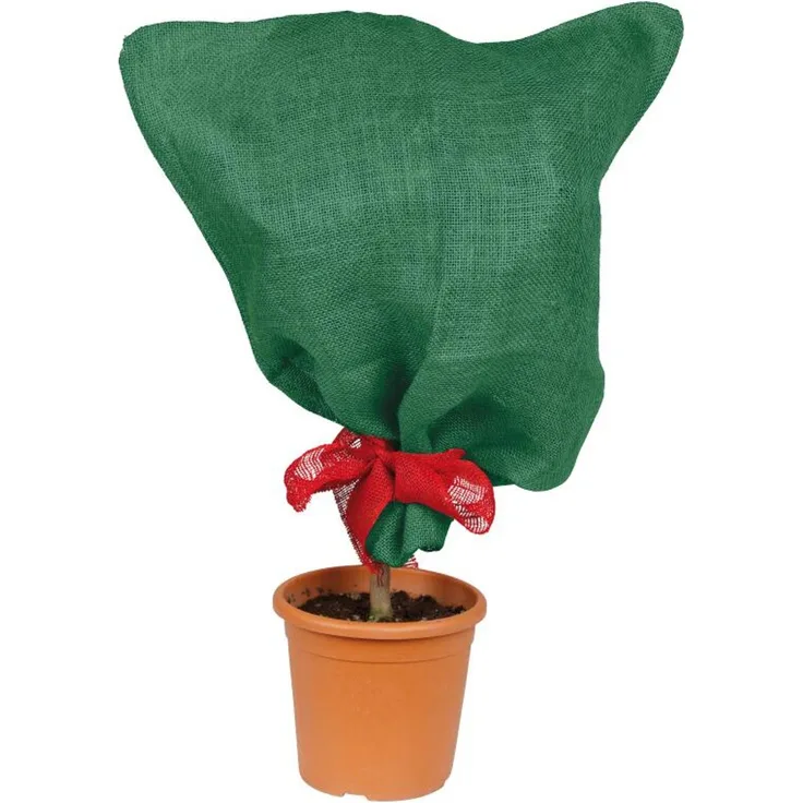 BURI 36x Jute-Schutzsack 57x78cm grün Natur Garten Überzug für Sträucher etc.