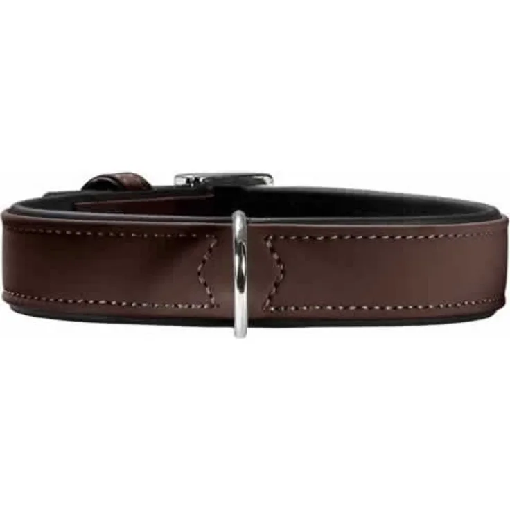 Hunter Hunde-Halsband Softie braun-schwarz S