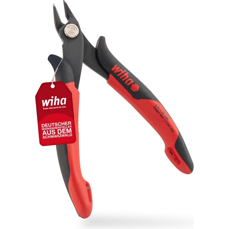 Wiha Präzisions Seitenschneider Elektronik klein (26818) breiter, spitzer Kopf ohne Wate 130mm I Mini Drahtschneider für Elektroinstallation – Bild 8