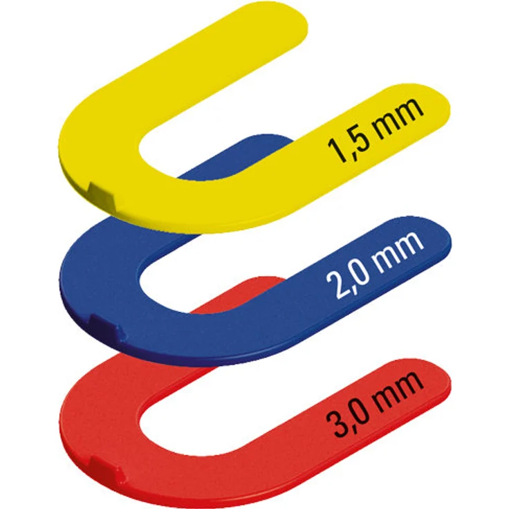 Karl Dahm Fugenabstandshalter U-Form, 300 St., je 100x 1,5, 2,0, 3,0 mm, Art.-Nr. 12752 – Bild 1
