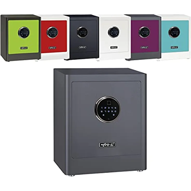 BASI - mySafe Premium - Elektronik-Möbel-Tresor - 350 - Code & Fingerprint - Grau