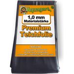 Aquagart Teichfolie PVC 8m x 6m 1,0mm schwarz Folie für den Gartenteich