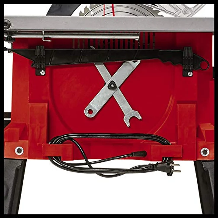 Einhell Tischkreissäge TC-TS 2225 U (max. 2200 W, 254 x ¸30 mm Sägeblatt, Parallel--Winkelanschlag, Softstart, neigbares Sägeblatt, Höhenverstellung bis 80 mm) – Bild 3