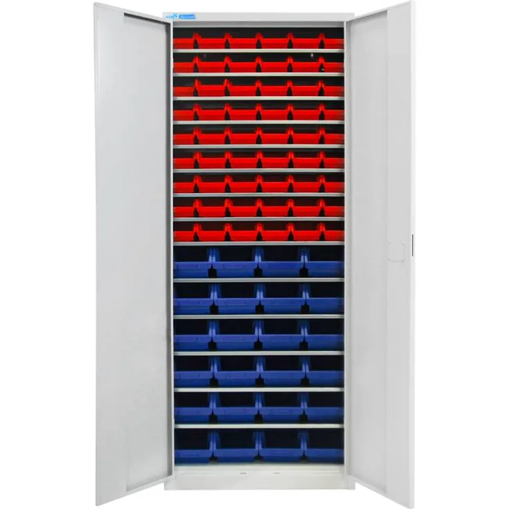 Werkzeugschrank mit 78 Sichtlagerkästen