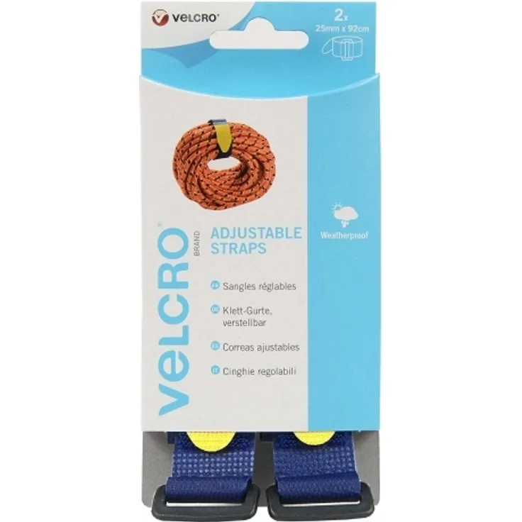VELCRO VEL-EC60327 Klettband mit Gurt Haft- und Flauschteil (L x B) 920mm x 25mm Blau 2St.