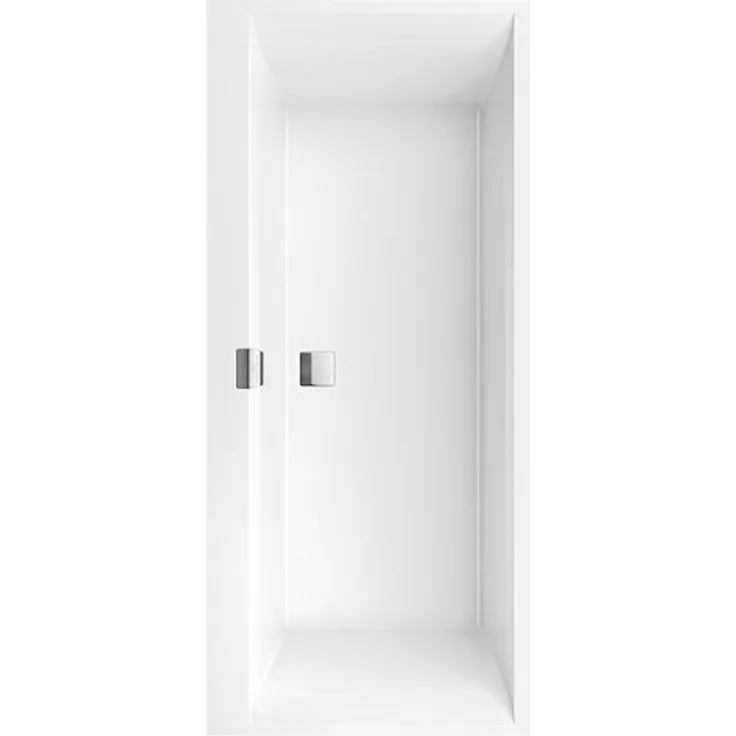 Villeroy und Boch Quaryl Rechteck Badewanne Squaro Edge 12 Duo, UBQ170SQE2DV 1700x750mm, inkl. Ab- und Überlaufgarnitur, inkl. Wannenfüße - UBQ170SQE2DV-01