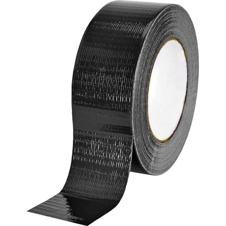 baytronic Gewebeband schwarz 48 mm x 50 m (12 Stück)