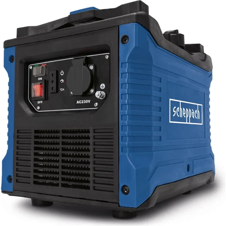 Scheppach Inverter Benzin Stromerzeuger SG1600i | 1020W Leistung | 1x 230V Steckdose | Seilzugstart | Stromgenerator | Invertertechnik für sensible Elektronik | kompakt & leicht mit Tragegriff – Bild 1