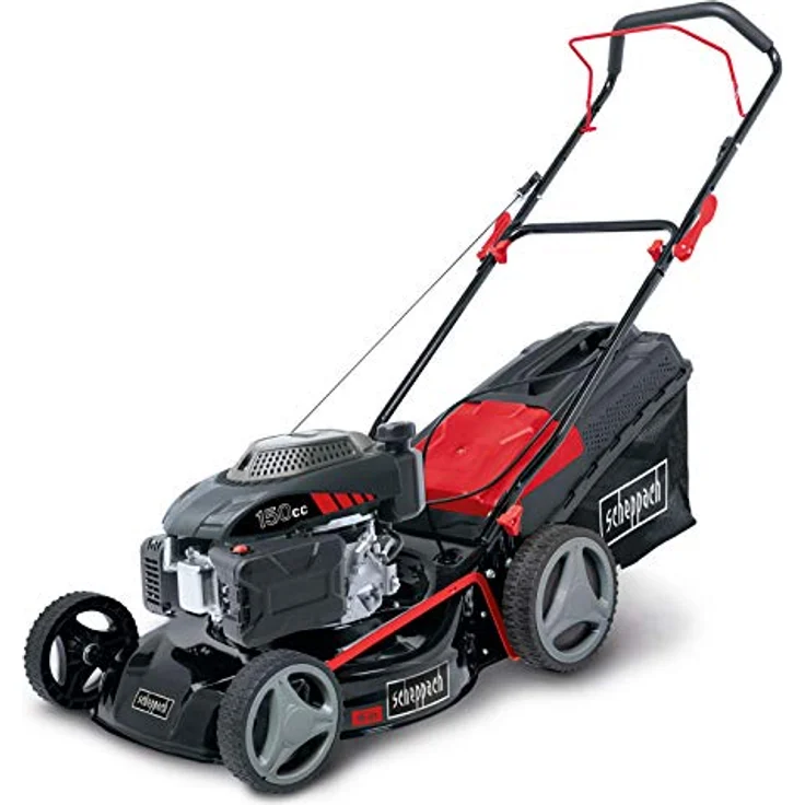 Scheppach MP150-46 Benzin Rasenmäher - 46cm Schnittbreite | 3,5 PS | 7-fache Schnitthöhenverstellung | 55 Liter Fangkorb | Seitenauswurf | Mulchfunktion | Reinigungsfunktion – Bild 4