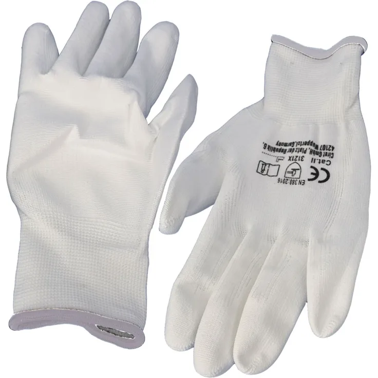 Arbeitshandschuhe 1 Paar Senso Grip weiß PU Maler-Montagehandschuh 8,9 oder 10 8 - M