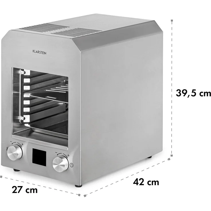 Hannibal Hochtemperaturgrill Indoor 2.200W 850°C Edelstahl silber Silber – Bild 10
