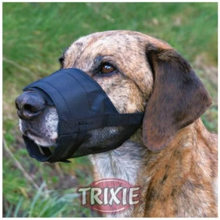 Trixie Maulkorb mit Netzeinsatz Polyester schwarz S: 14 - 18 cm – Bild 1
